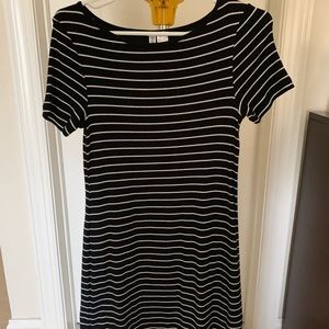H&M Striped T Shirt Fit and Flare Dress